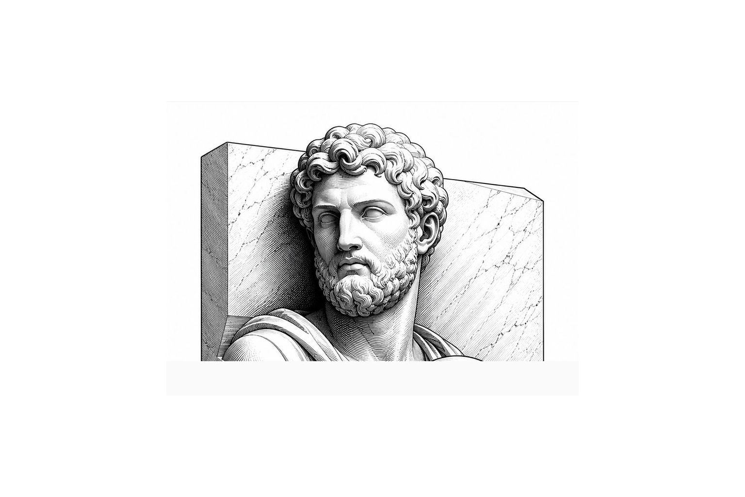 ChatGPT generated placeholder Titan-inspired heavy neo-engraved classical half-figure holding a sphere image for technical heritage