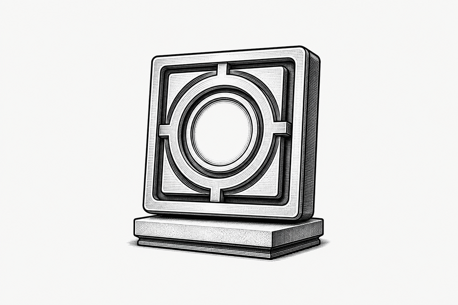 ChatGPT generated placeholder Titan-inspired heavy neo-engraved nested boundary seal image