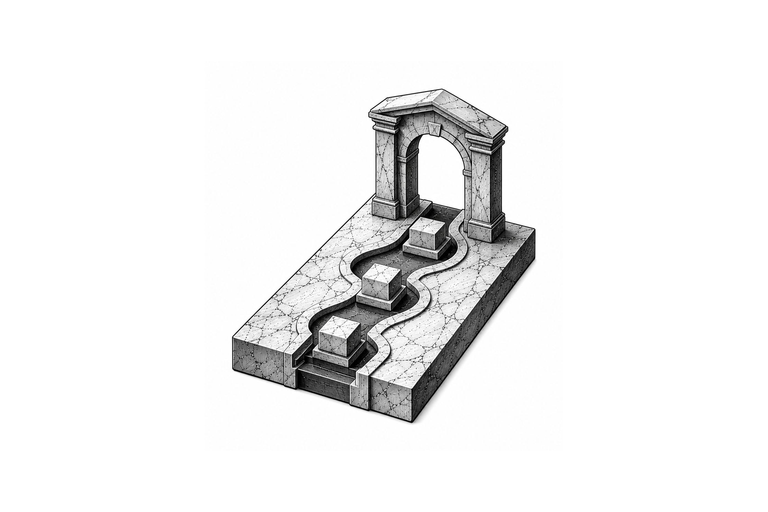 ChatGPT generated placeholder Titan-inspired heavy neo-engraved deployment runbook passage image