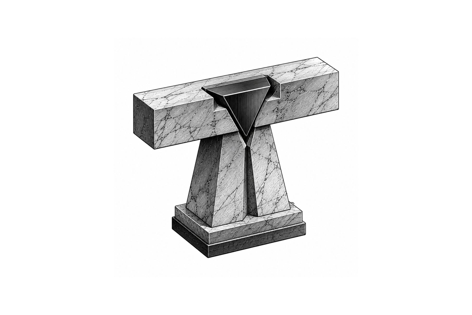 ChatGPT generated placeholder Titan-inspired heavy neo-engraved LoRA adapter bridge image